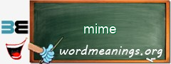 WordMeaning blackboard for mime